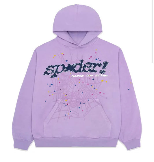 Purple AcaI sp5der OG web hoodie