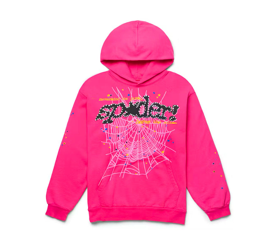 1:1 OG Sp5der web hoodie pink